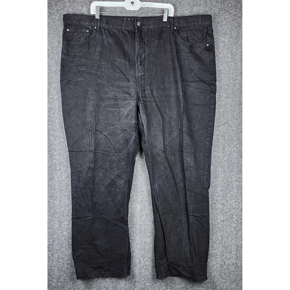 Basic Editions Relaxed Fit Jeans Mens 48x32 Black 100% Cotton Denim RN42000